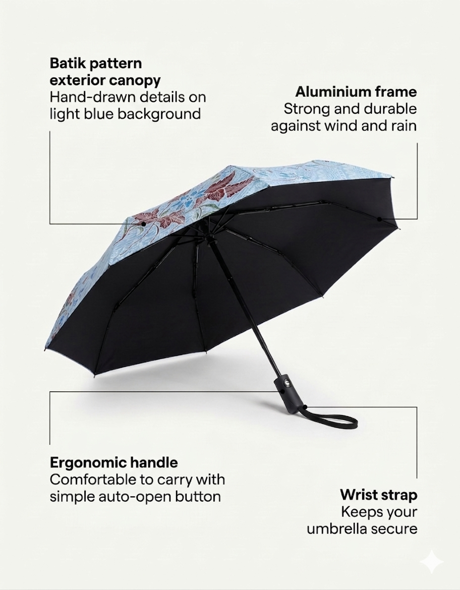 Limited Artisan Batik Umbrella: Eden