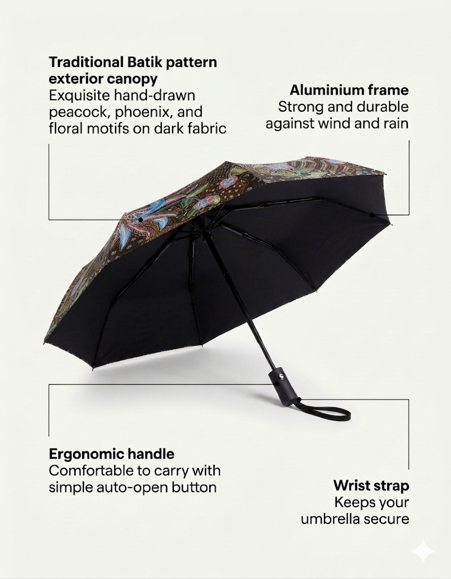 [BackOrder #1] Limited Artisan Batik Umbrella: Eu-jan